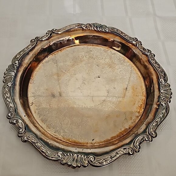 E.P Steel Vintage Silver Platter 13"-13" - Picture 7 of 16